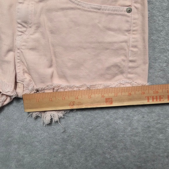 Rag & Bone JEAN Womens Size 29 Blush Pink Cut Off Denim Shorts Raw Hem Fits 30 - Picture 7 of 8